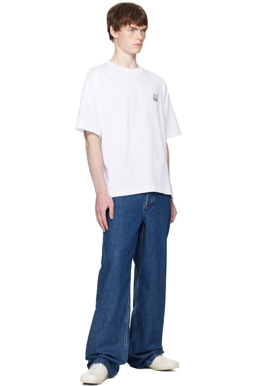 Cotton jersey T-shirt

· Rib-knit crewneck
· Logo embroidered at chest
· Tennis-tail hem

Supplier color: White