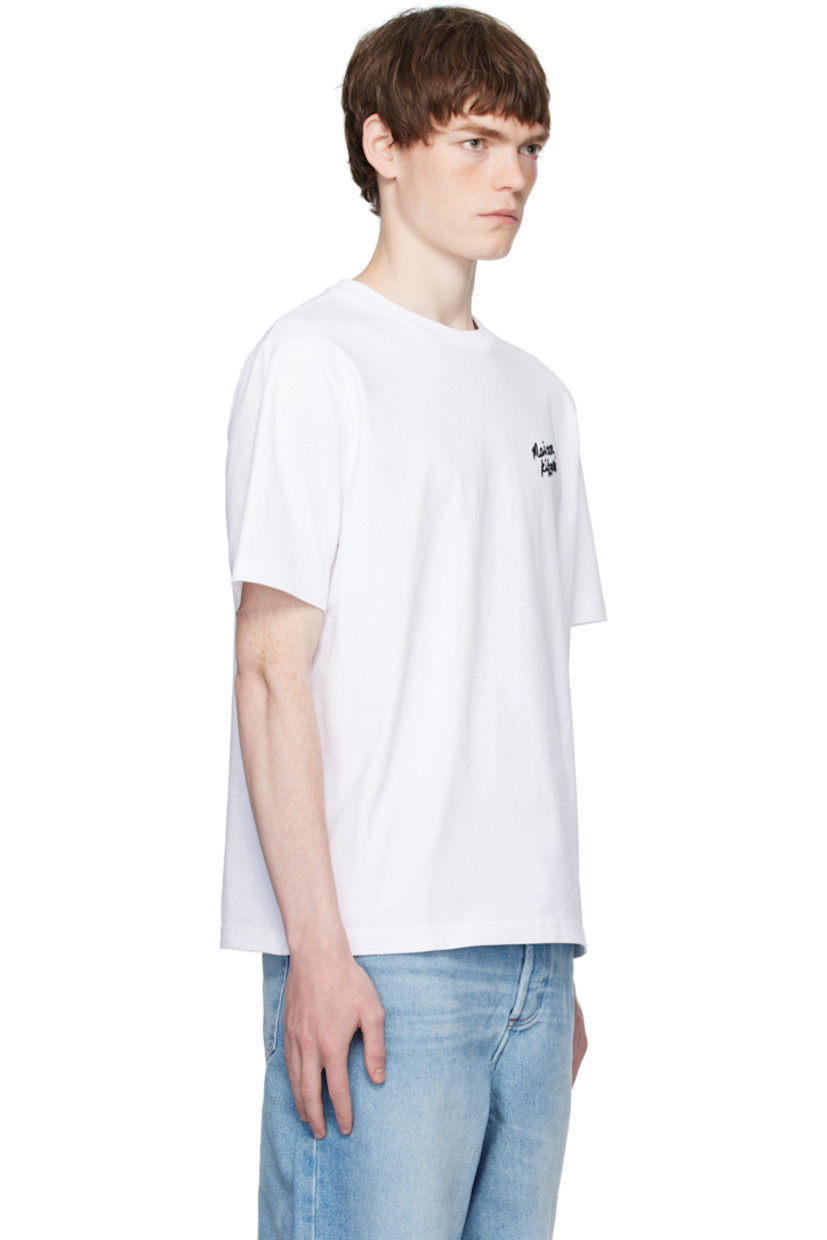 Cotton jersey T-shirt.

· Rib-knit crewneck
· Logo embroidered at chest

Supplier color: White/Black