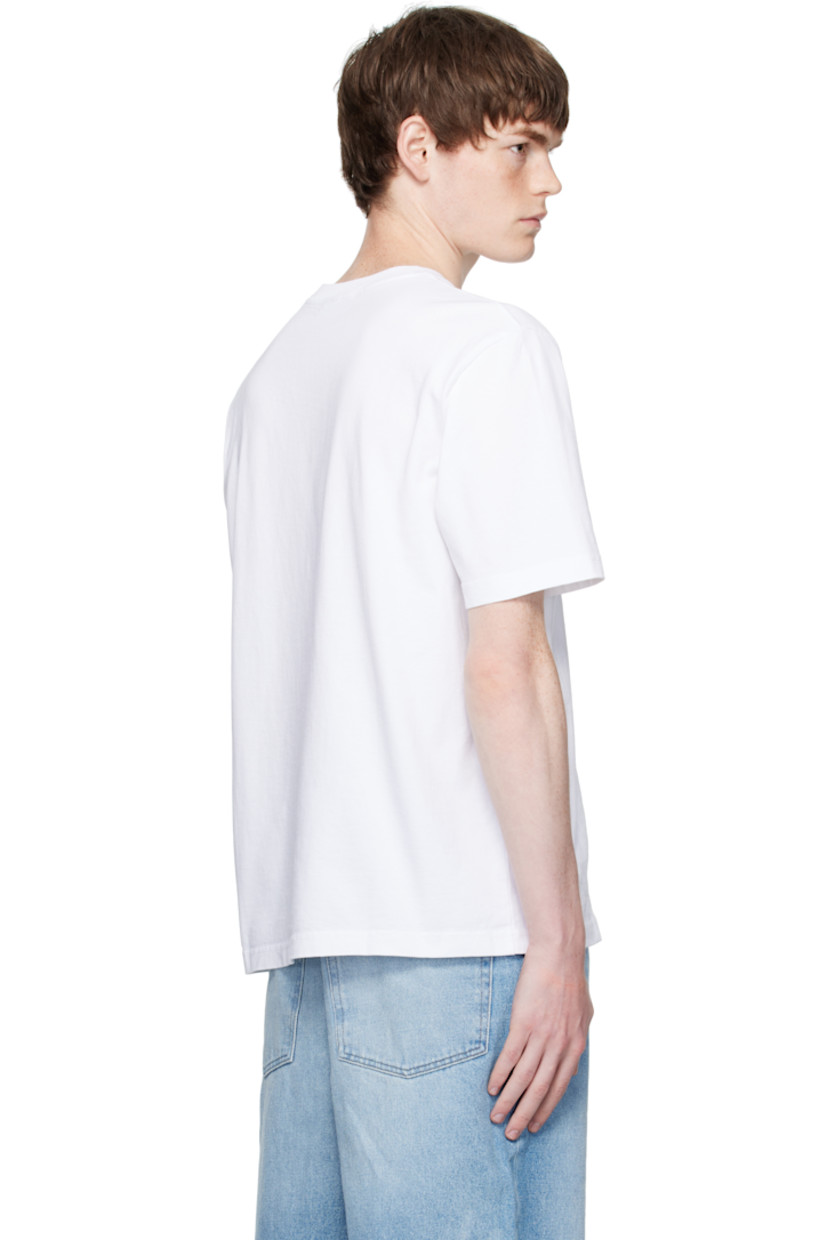 Cotton jersey T-shirt.

· Rib-knit crewneck
· Logo embroidered at chest

Supplier color: White/Black