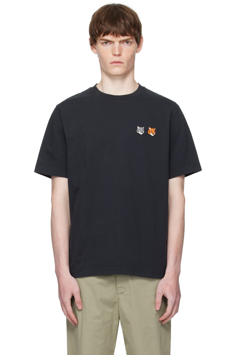 Cotton jersey T-shirt.

· Rib-knit crewneck
· Logos embroidered at chest

Supplier color: Anthracite