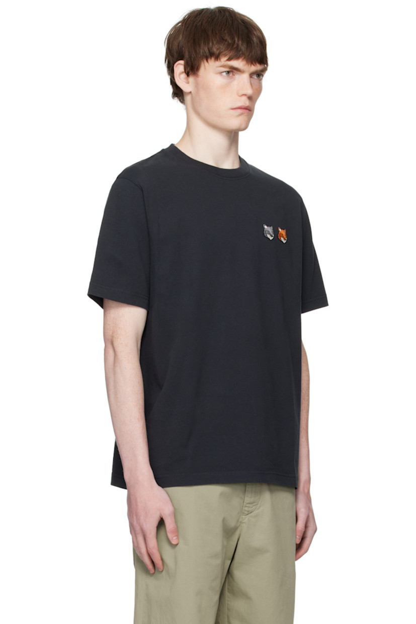 Cotton jersey T-shirt.

· Rib-knit crewneck
· Logos embroidered at chest

Supplier color: Anthracite