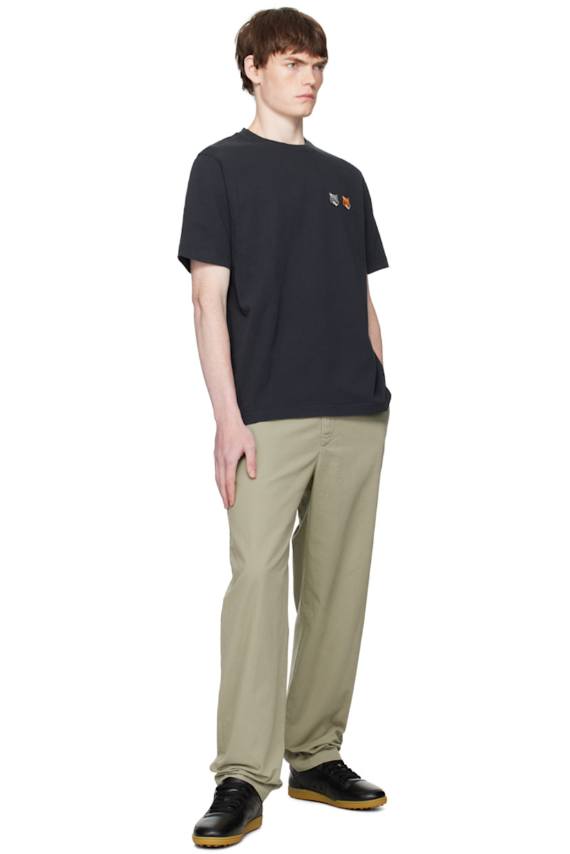 Cotton jersey T-shirt.

· Rib-knit crewneck
· Logos embroidered at chest

Supplier color: Anthracite