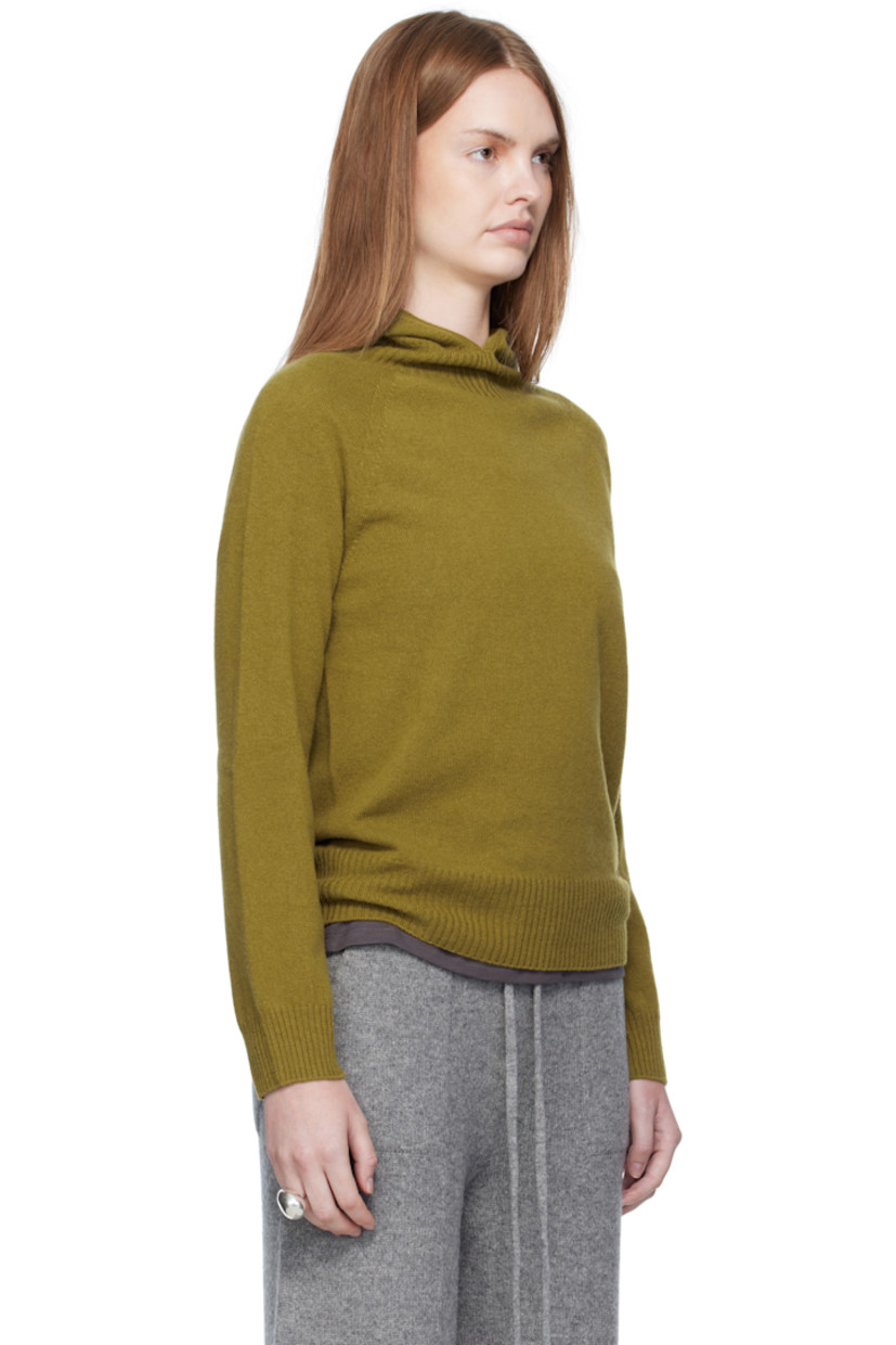 Brushed knit wool hoodie. 

· Logo hardware at front
· Rib-knit hem and cuffs
· Raglan sleeves

Supplier color: Mustard