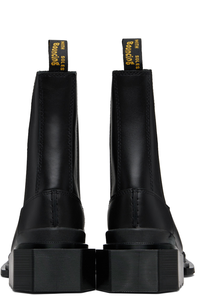 Ankle-high buffed leather Chelsea boots.

· Elasticized gusset at sides
· Pull-loop at heel collar
· Treaded Air Cushion rubber sole
· Heel: H1.75"

Supplier color: Black Wanama