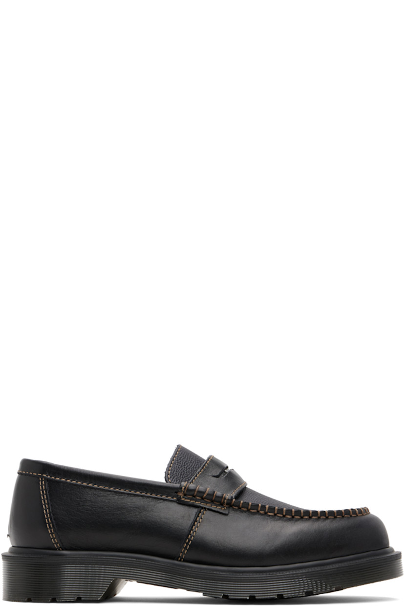 Buffed and pebble-grained calfskin loafers.

· Whipstitching at moc toe
· Strap with cutout at vamp
· Logo-engraved medallion hardware at vamp
· Faux-suede and buffed leather lining
· Goodyear welt
· Treaded Air Cushion rubber sole
· Logo-engraved antiqued silver-tone hardware
· Contrast stitching in taupe

Supplier color: Black westminster/Classic calf
