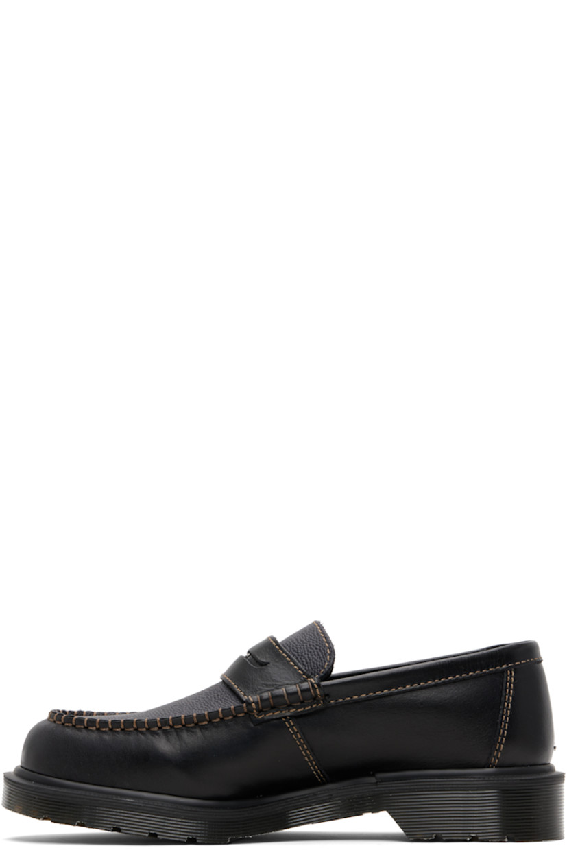 Buffed and pebble-grained calfskin loafers.

· Whipstitching at moc toe
· Strap with cutout at vamp
· Logo-engraved medallion hardware at vamp
· Faux-suede and buffed leather lining
· Goodyear welt
· Treaded Air Cushion rubber sole
· Logo-engraved antiqued silver-tone hardware
· Contrast stitching in taupe

Supplier color: Black westminster/Classic calf