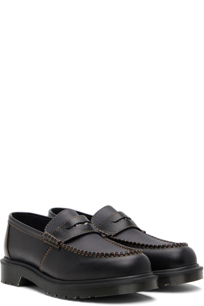 Buffed and pebble-grained calfskin loafers.

· Whipstitching at moc toe
· Strap with cutout at vamp
· Logo-engraved medallion hardware at vamp
· Faux-suede and buffed leather lining
· Goodyear welt
· Treaded Air Cushion rubber sole
· Logo-engraved antiqued silver-tone hardware
· Contrast stitching in taupe

Supplier color: Black westminster/Classic calf