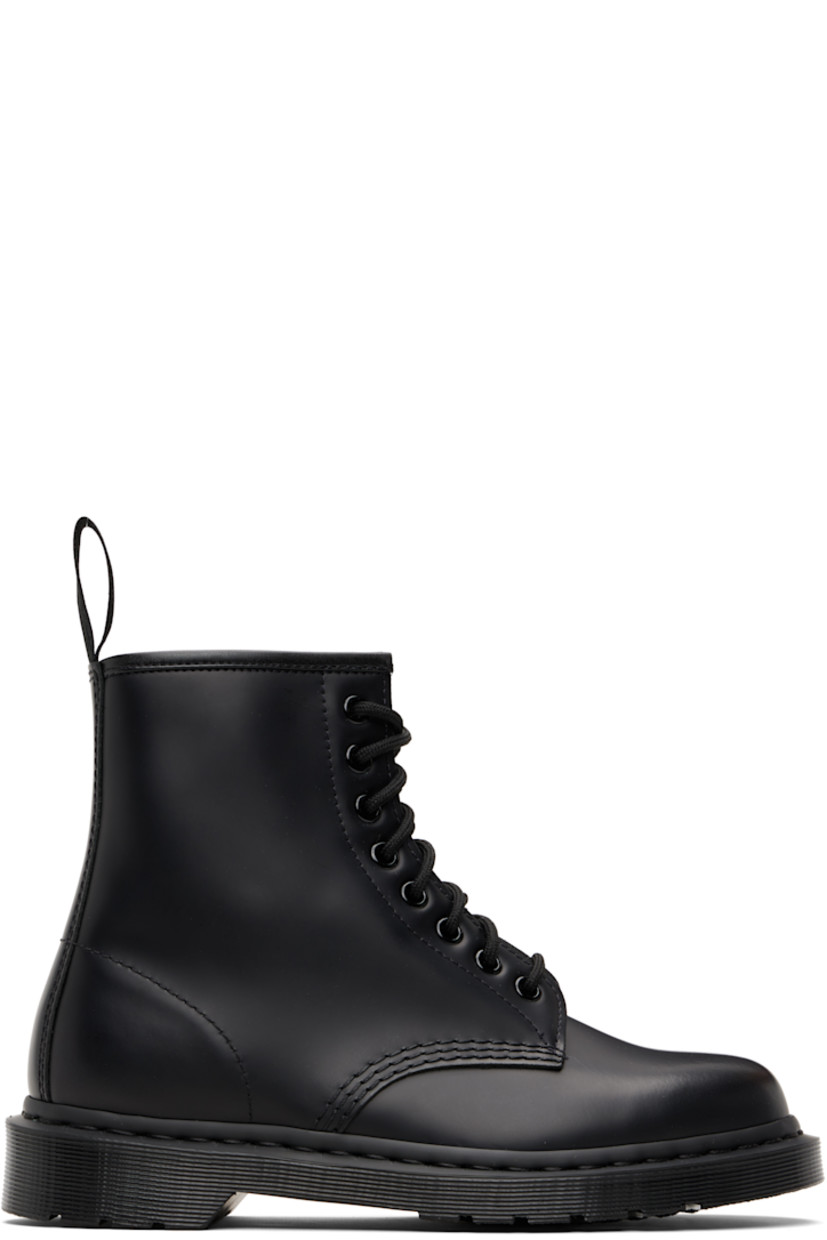 Ankle-high buffed leather boots.

· Lace-up closure
· Jacquard logo-woven pull-loop at heel collar
· Textile lining
· Topstitching at heat-sealed Goodyear welt
· Treaded Air Cushion rubber sole

Supplier color: Black smooth