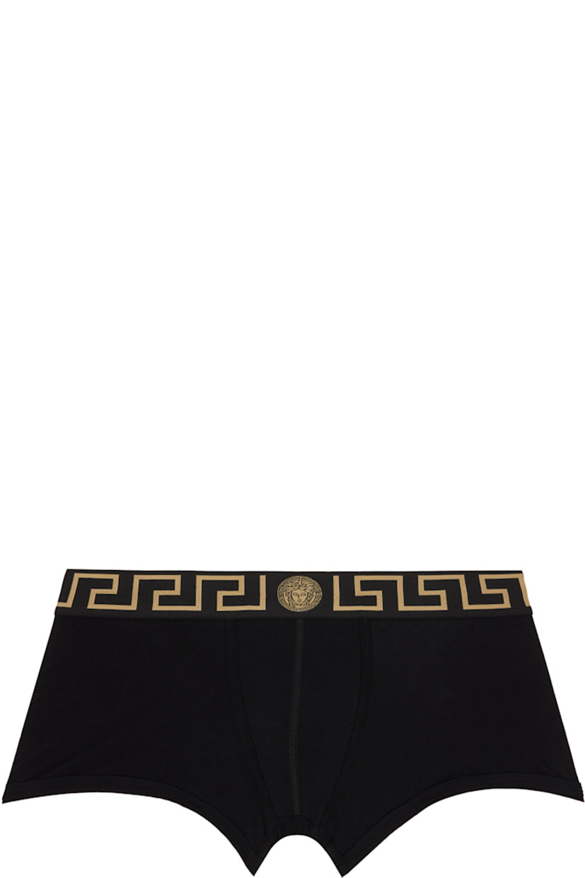 Pack of three stretch cotton jersey boxer briefs. Logo-patterned elasticized waistband.

Supplier color: Black