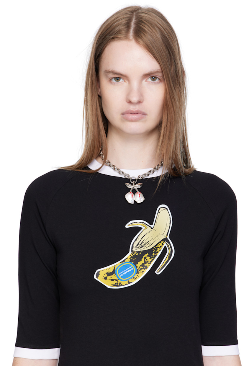 Cable chain necklace in palladium-plated brass.

· Pendant with graphic-printed freshwater pearls
· Logo plaque at adjustable lobster-clasp fastening
· L15.5"

Available exclusively at SSENSE.

Supplier color: White pearl