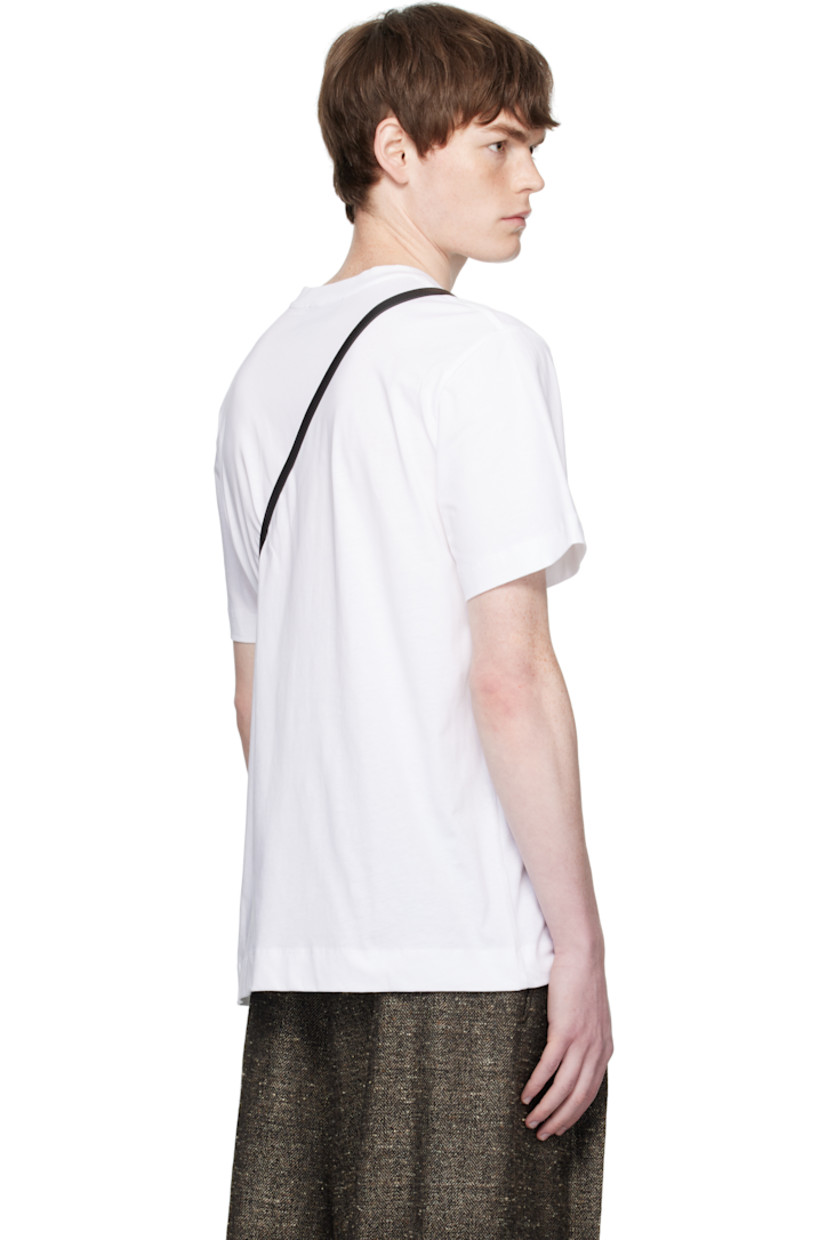 Cotton jersey T-shirt.

· Rib-knit crewneck
· Floral pattern bonded at front

Supplier color: White/White