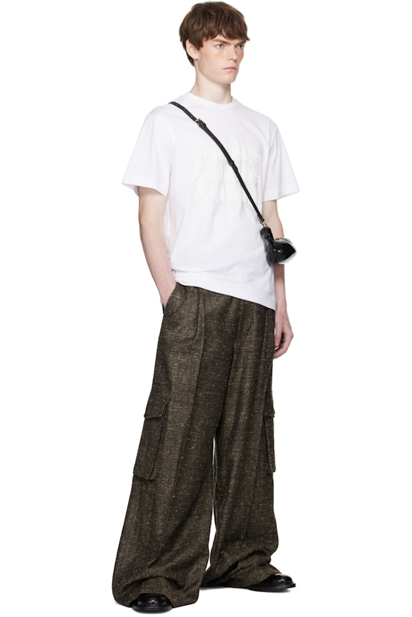 Cotton jersey T-shirt.

· Rib-knit crewneck
· Floral pattern bonded at front

Supplier color: White/White