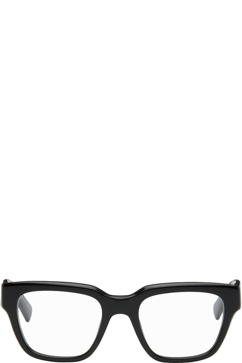 Square acetate-frame optical glasses in black.

· Integrated nose pads
· Logo stamp at temples
· Includes case
· Size: 51.20 145

Supplier color: Black
