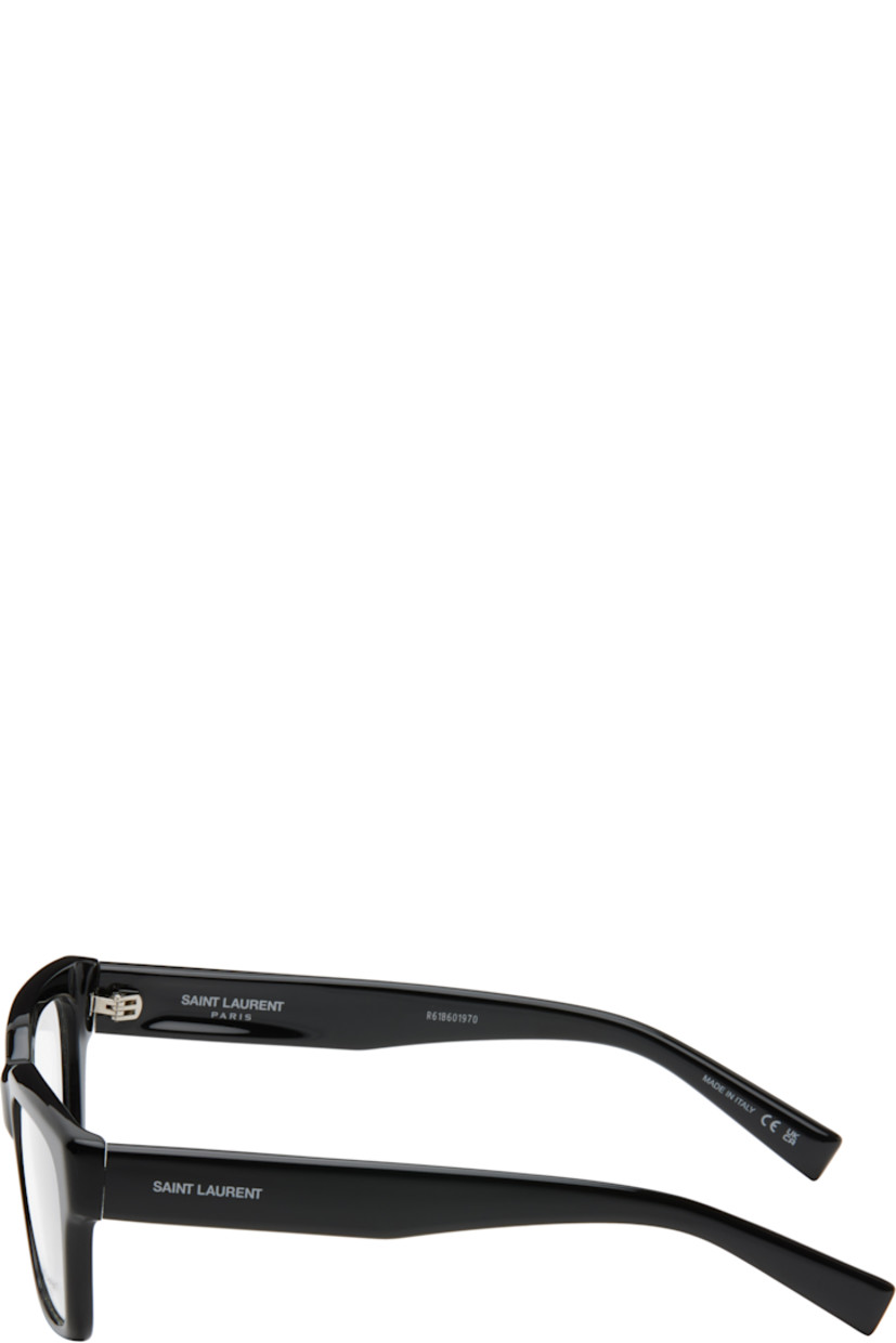 Square acetate-frame optical glasses in black.

· Integrated nose pads
· Logo stamp at temples
· Includes case
· Size: 51.20 145

Supplier color: Black