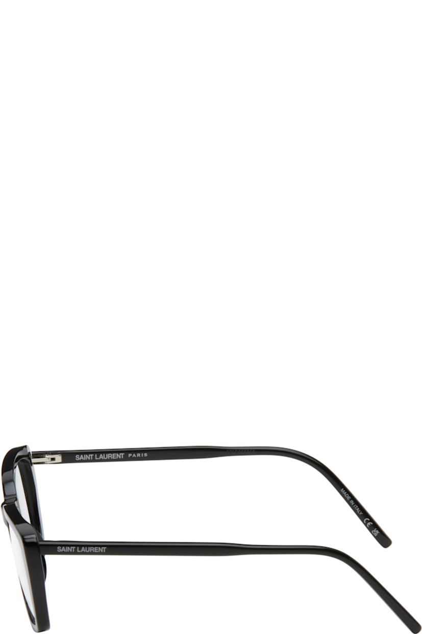 Rectangular acetate-frame optical glasses in black.

· Integrated nose pads
· Logo stamp at temples
· Includes case
· Size: 49.20 135

Supplier color: Black