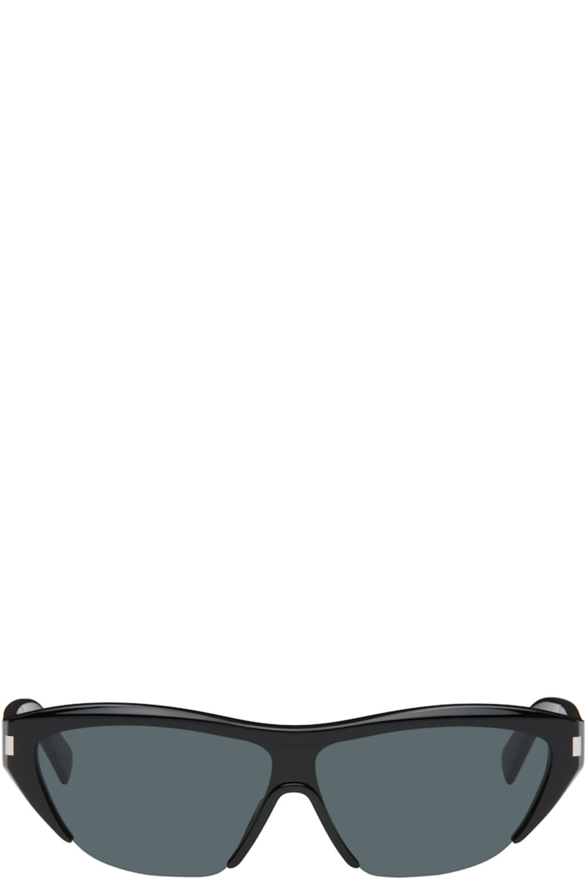 Cat-eye semi-rimless acetate-frame sunglasses in black.

· Gray lens, category 3
· 100% UVA/UVB protection
· Integrated nose pads
· Logo etched at temples
· Includes case
· Size: 99.1 145

Supplier color: Black