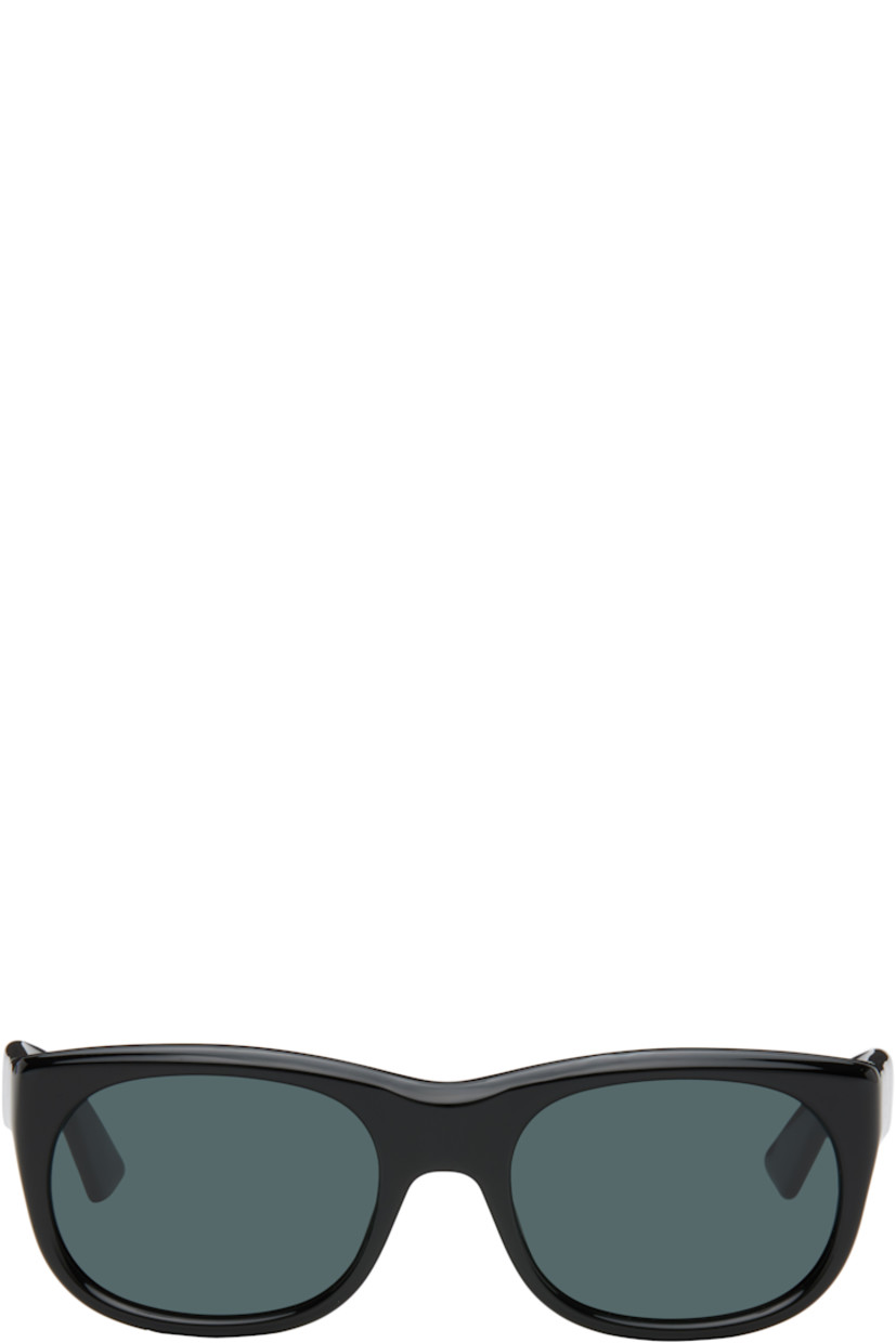 Oval acetate-frame sunglasses in black.

· Gray lenses, category 3
· Integrated nose pads
· Logo stamp at temples
· Includes case
· Size: 56.20 145

Supplier color: Black