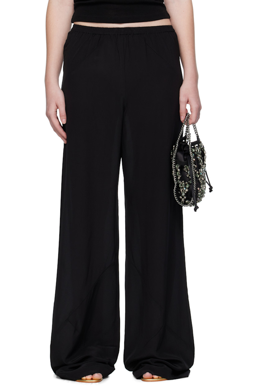Silk crêpe lounge pants.

· Bias-cut 
· Elasticized waistband

Part of the Elemental 06 collection.

Supplier color: Black