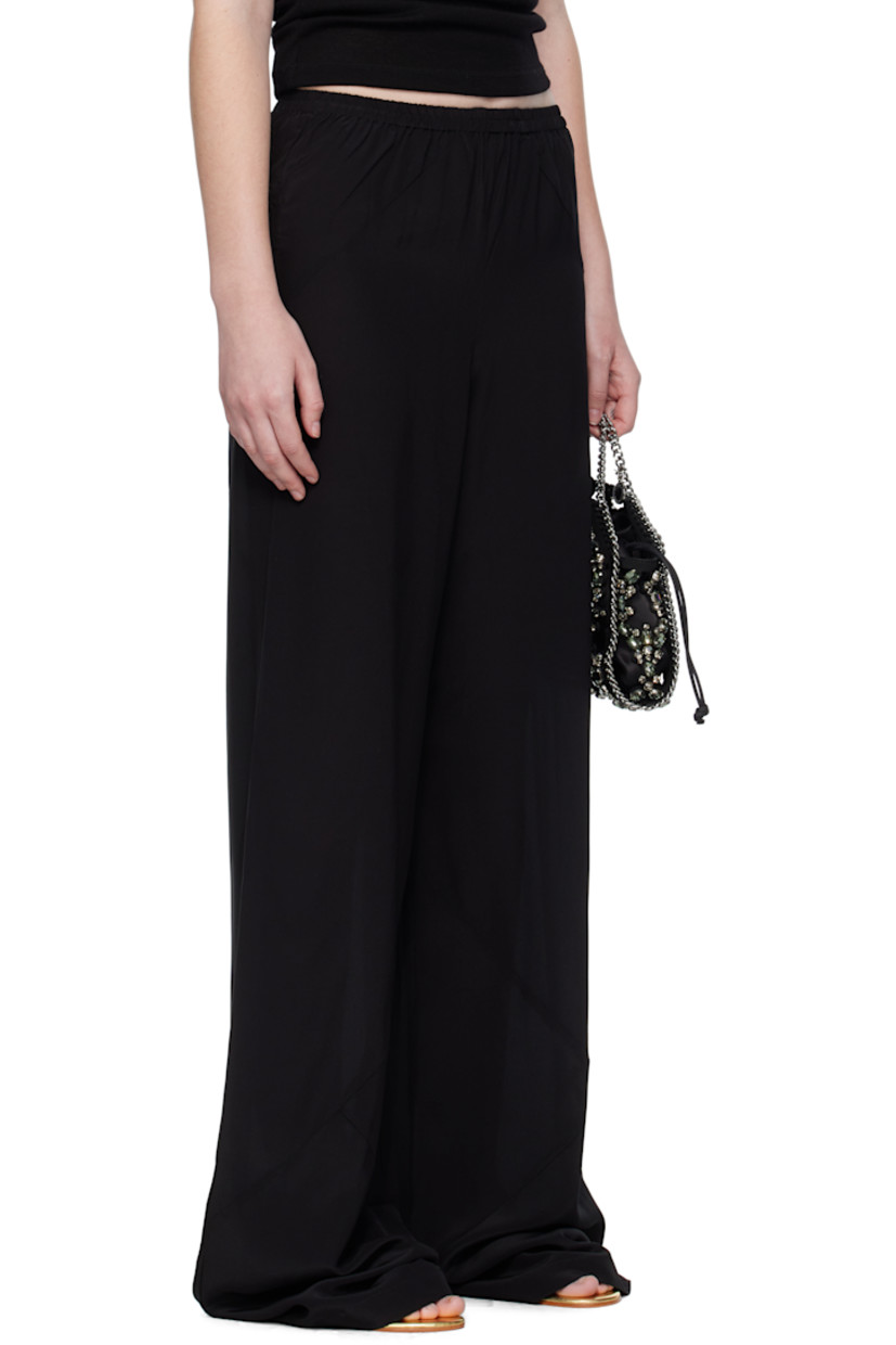 Silk crêpe lounge pants.

· Bias-cut 
· Elasticized waistband

Part of the Elemental 06 collection.

Supplier color: Black