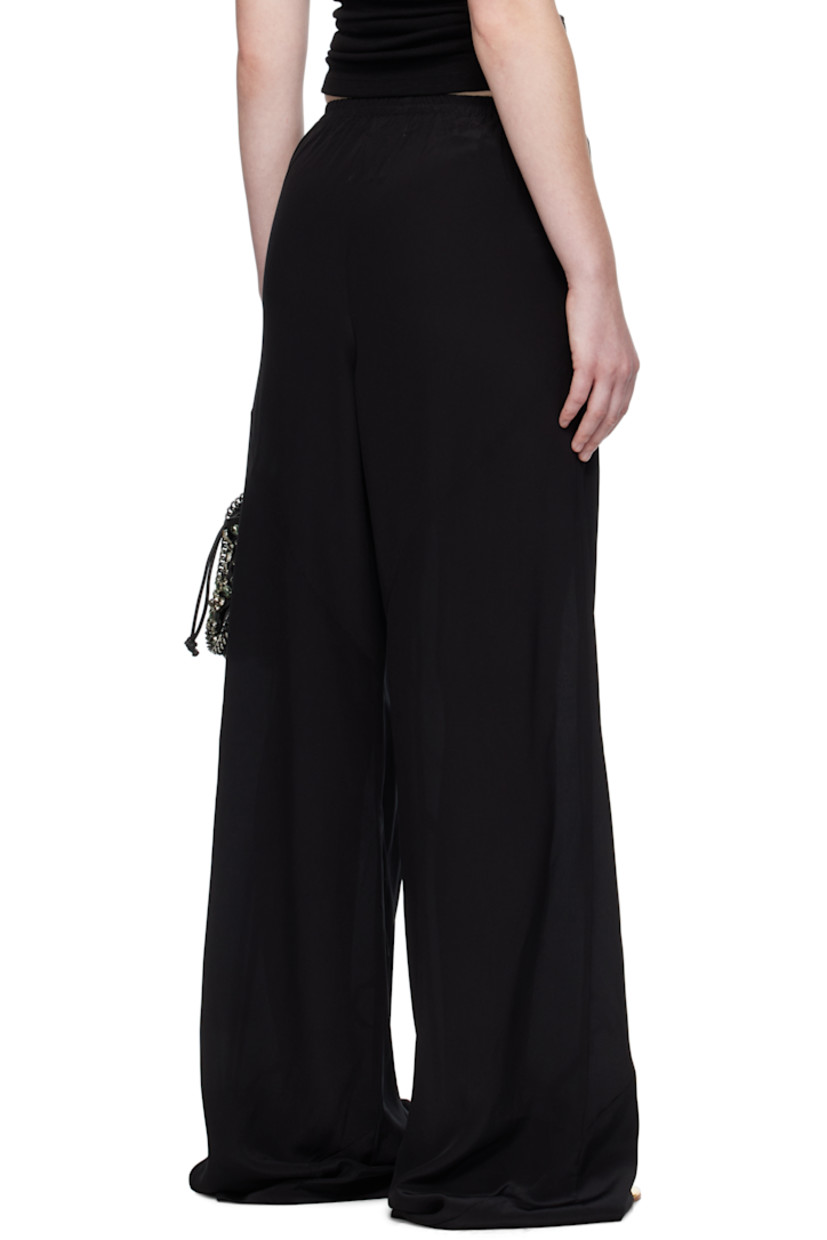 Silk crêpe lounge pants.

· Bias-cut 
· Elasticized waistband

Part of the Elemental 06 collection.

Supplier color: Black