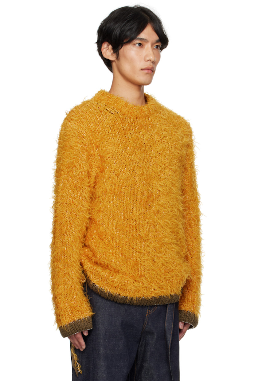 Shag-knit sweater.

· Rib-knit crewneck, hem, and cuffs
· Extended trim at hem and cuffs

Supplier color: Yellow