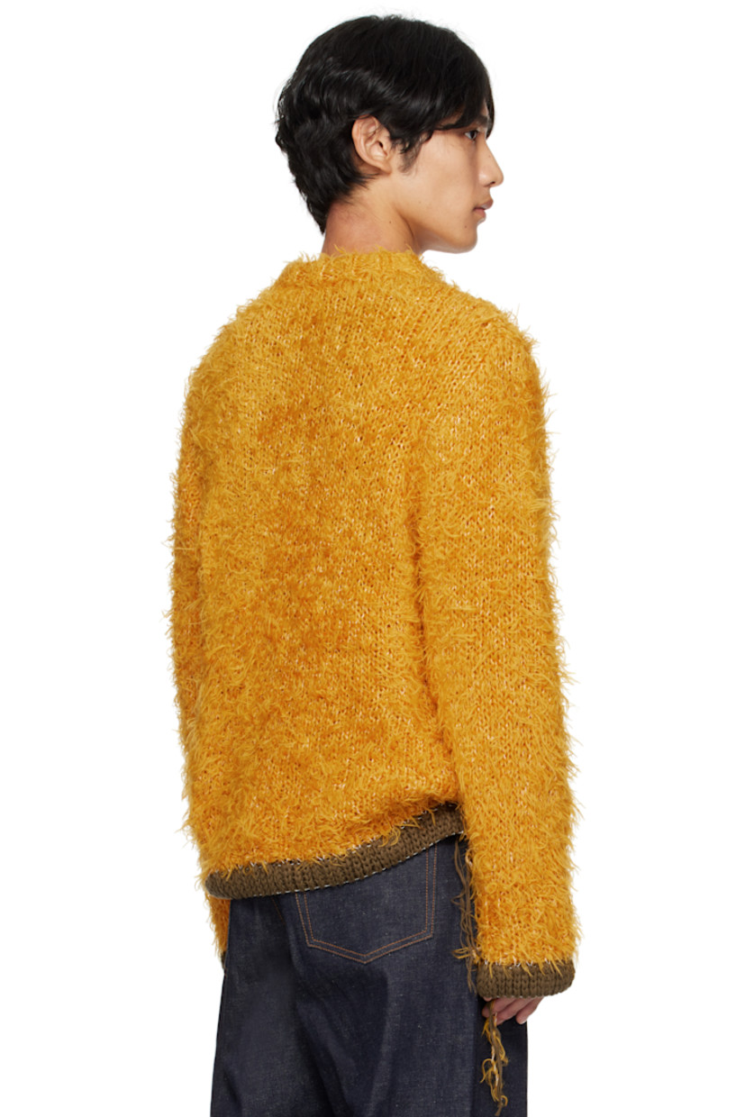 Shag-knit sweater.

· Rib-knit crewneck, hem, and cuffs
· Extended trim at hem and cuffs

Supplier color: Yellow