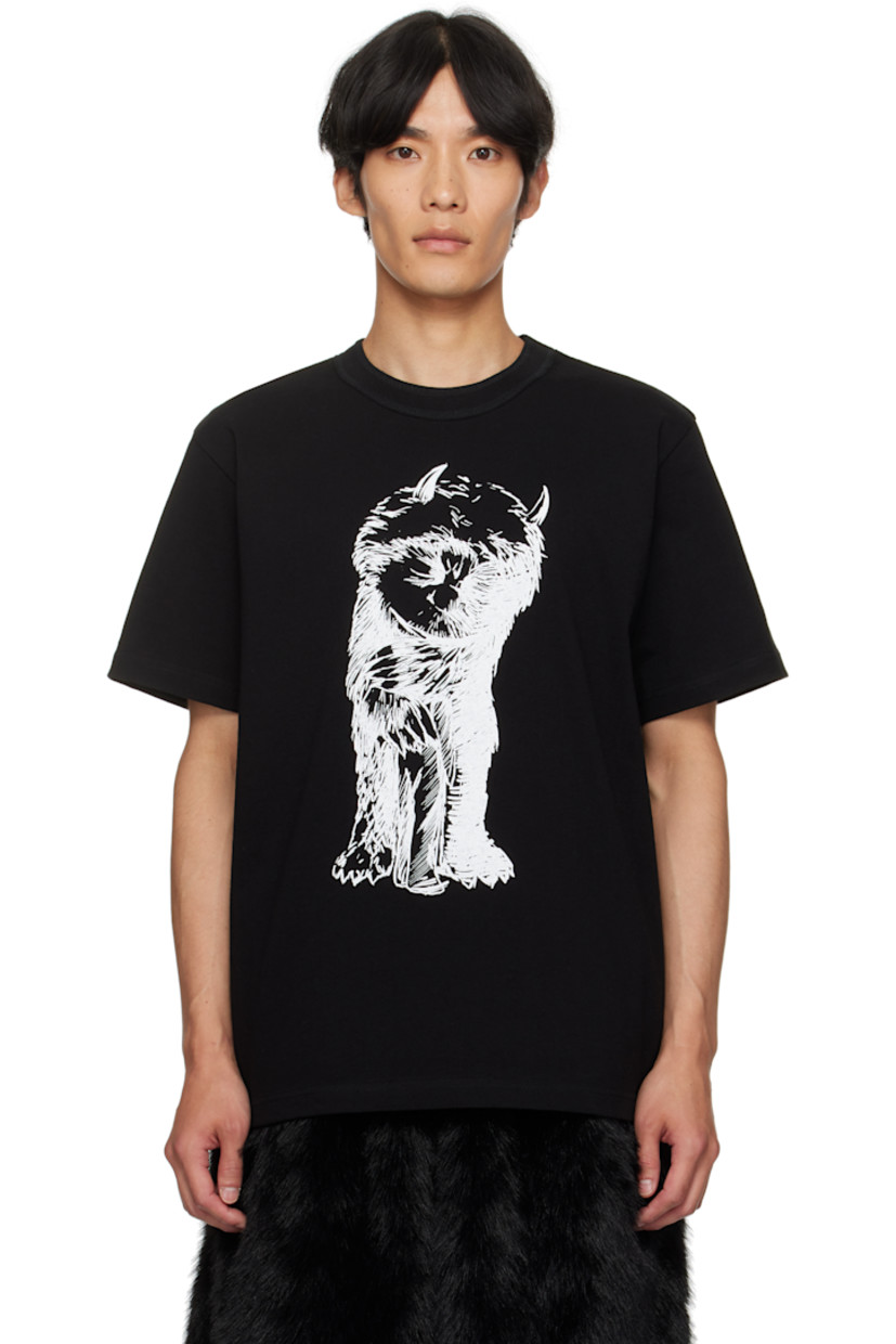 Cotton jersey T-shirt. 

· Rib-knit crewneck
· Graphic printed at front 
· Logo and text printed at back 

Part of the Where The Wild Things Are capsule.
 
Supplier color: Black