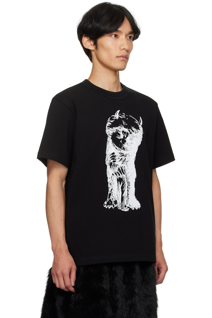 Cotton jersey T-shirt. 

· Rib-knit crewneck
· Graphic printed at front 
· Logo and text printed at back 

Part of the Where The Wild Things Are capsule.
 
Supplier color: Black