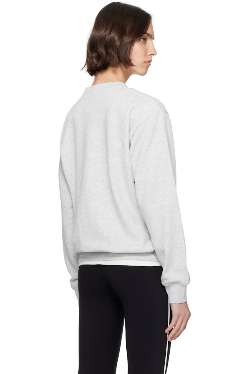 Garment-dyed 11.5 oz cotton-blend fleece sweatshirt.

· Pre-shrunk
· Rib-knit crewneck, hem, and cuffs
· Text and logo printed at chest
· Dropped shoulders

Supplier color: Heather gray/Alpine