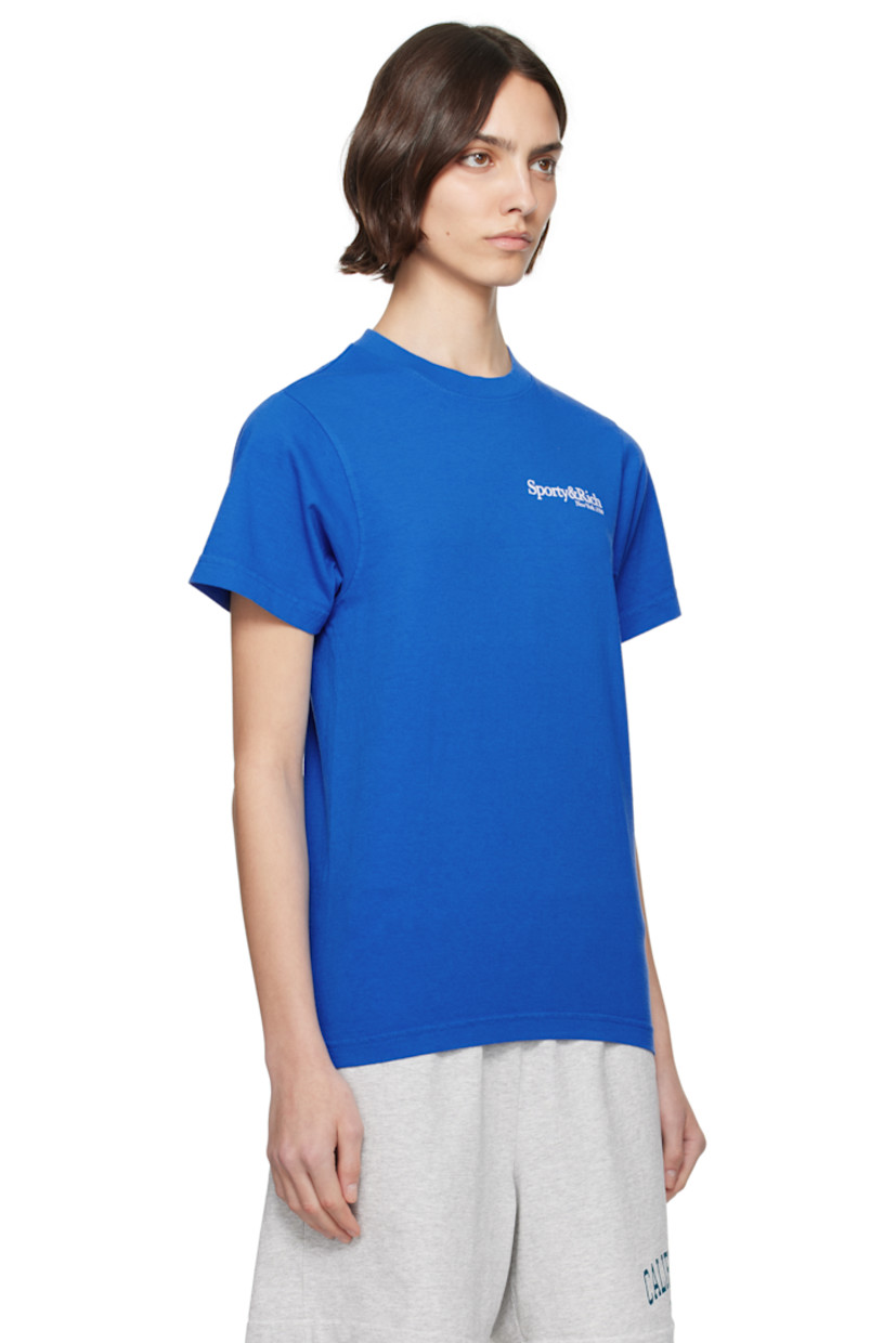 Garment-dyed 6.5 oz cotton jersey T-shirt.

· Pre-shrunk
· Rib-knit crewneck
· Logo printed at chest
· Text printed at back

Supplier color: Team blue/White