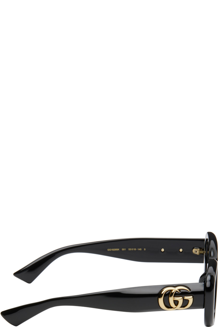 Oval acetate-frame sunglasses in black.

· Gray lenses
· 100% UVA/UVB protection, category 3
· Logo etched at lens
· Integrated nose pads
· Logo hardware at temples
· Includes pouch
· Size: 53.18 145

Supplier color: Black