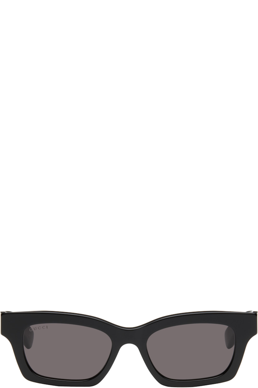 Cat-eye acetate-frame sunglasses in black.

· Gray lenses
· 100% UVA/UVB protection, category 3
· Logo etched at lens
· Integrated nose pads
· Inset logo hardware at temples
· Includes pouch
· Size: 51.18 145

Supplier color: Black