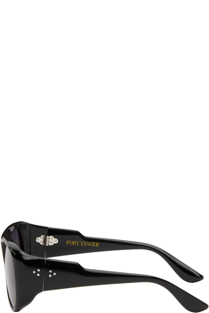 Handcrafted aviator-style cellulose acetate-frame sunglasses.

· Gray lenses 
· 100% UVA/UVB protection
· Integrated nose pads
· Rivets at temples
· Silver-tone hardware
· Includes pouch
· Size: 59.10 137

Part of the Icon collection.

Supplier color: Black/Black