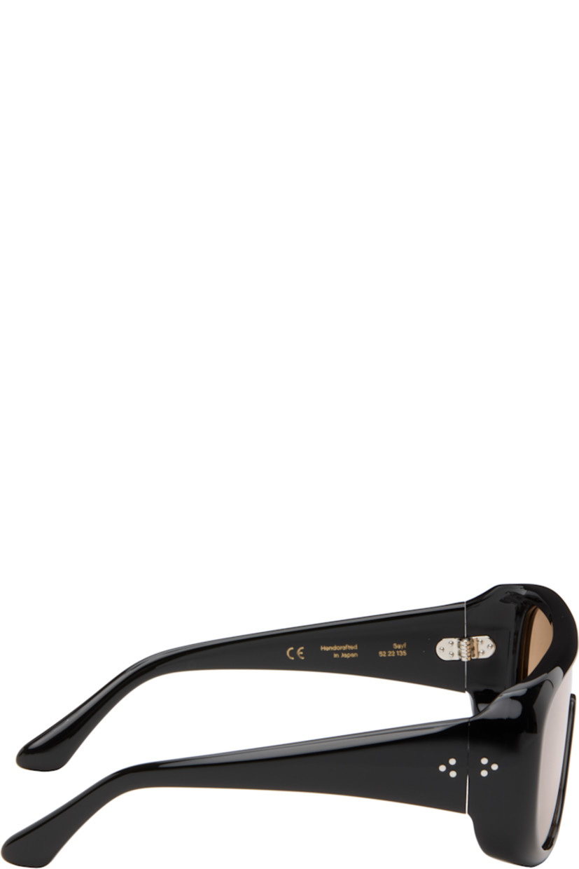 Handcrafted aviator-style acetate-frame sunglasses in black. 

· Orange lens
· 100% UVA/UVB protection 
· Integrated nose pads
· Rivets at temples
· Includes pouch
· Size: 52.22 135

Part of the exclusive SSENSE HEAT capsule.

Supplier color: Black/Yellow