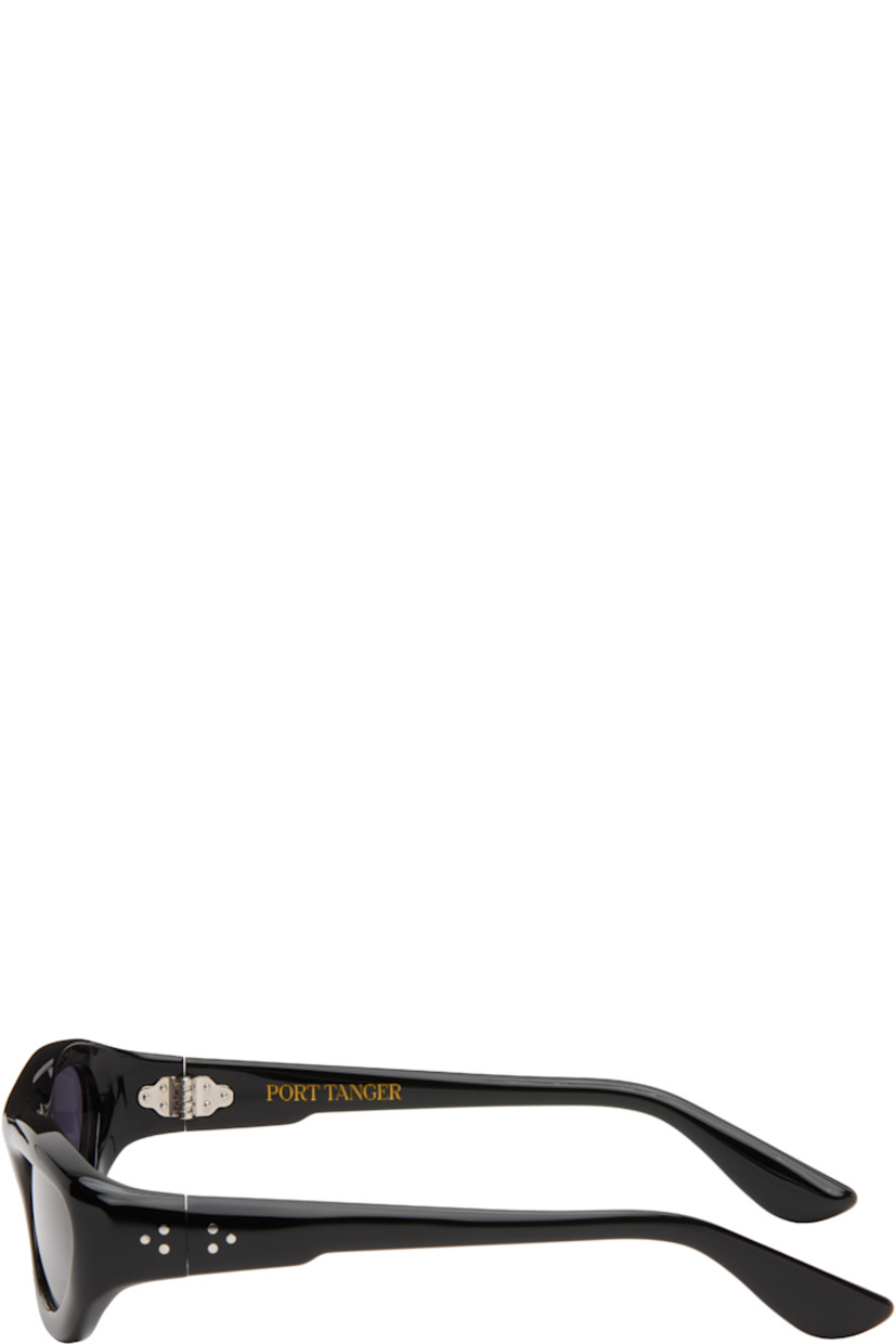 Handcrafted oval cellulose acetate-frame sunglasses.

· Black lenses
· 100% UVA/UVB protection
· Integrated nose pads
· Signature rivets at temples
· Includes pouch
· Size: 59.20 137

Part of the Bast collection.

Supplier color: Black/Black