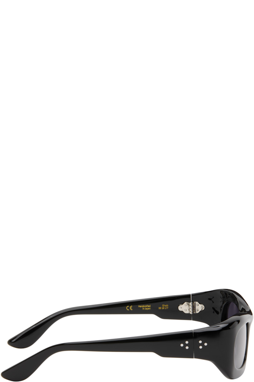 Handcrafted rectangular cellulose acetate-frame sunglasses.

· Black lenses
· 100% UVA/UVB protection
· Integrated nose pads
· Signature rivets at temples
· Includes pouch
· Size: 56.19 137

Part of the Bast collection.

Supplier color: Black/Black