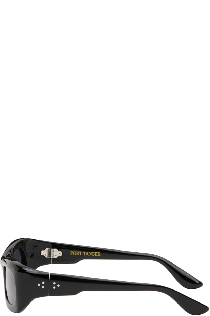 Handcrafted rectangular cellulose acetate-frame sunglasses.

· Black lenses
· 100% UVA/UVB protection
· Integrated nose pads
· Signature rivets at temples
· Includes pouch
· Size: 56.19 137

Part of the Bast collection.

Supplier color: Black/Black