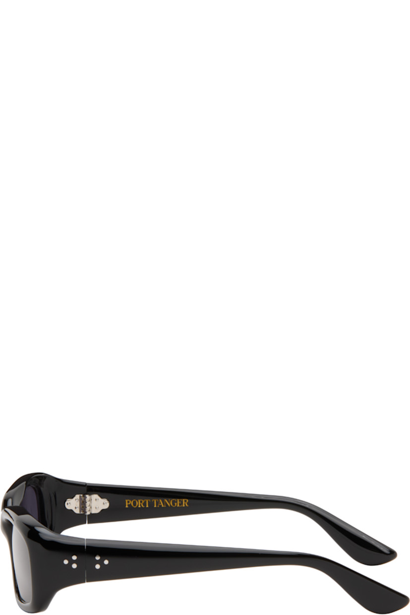 Handcrafted rectangular cellulose acetate-frame sunglasses.

· Black lenses
· 100% UVA/UVB protection
· Integrated nose pads
· Signature rivets at temples
· Includes pouch
· Size: 54.22 137

Part of the Icon collection.

Supplier color: Black/Black