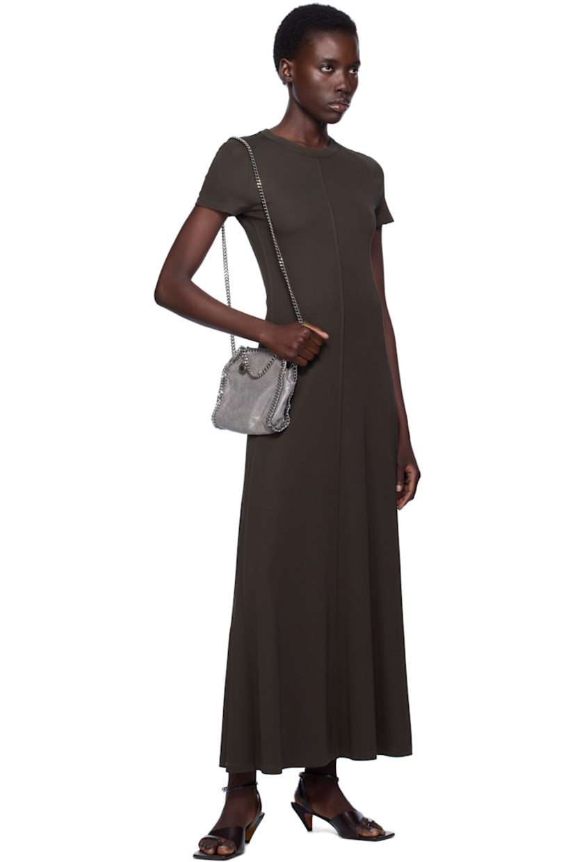 Grained faux-leather shoulder bag in silver tone.

· GOTS-certified organic cotton whipstitching
· Curb chain trim throughout
· Fixed carry handles
· Logo charm at handle
· Fixed crossbody strap
· Magnetic press-stud closure
· Patch pocket at interior
· Logo-woven twill lining
· H7.5" x W6.5" x D3"

Made from cruelty-free, non-animal materials.

Supplier color: Grey