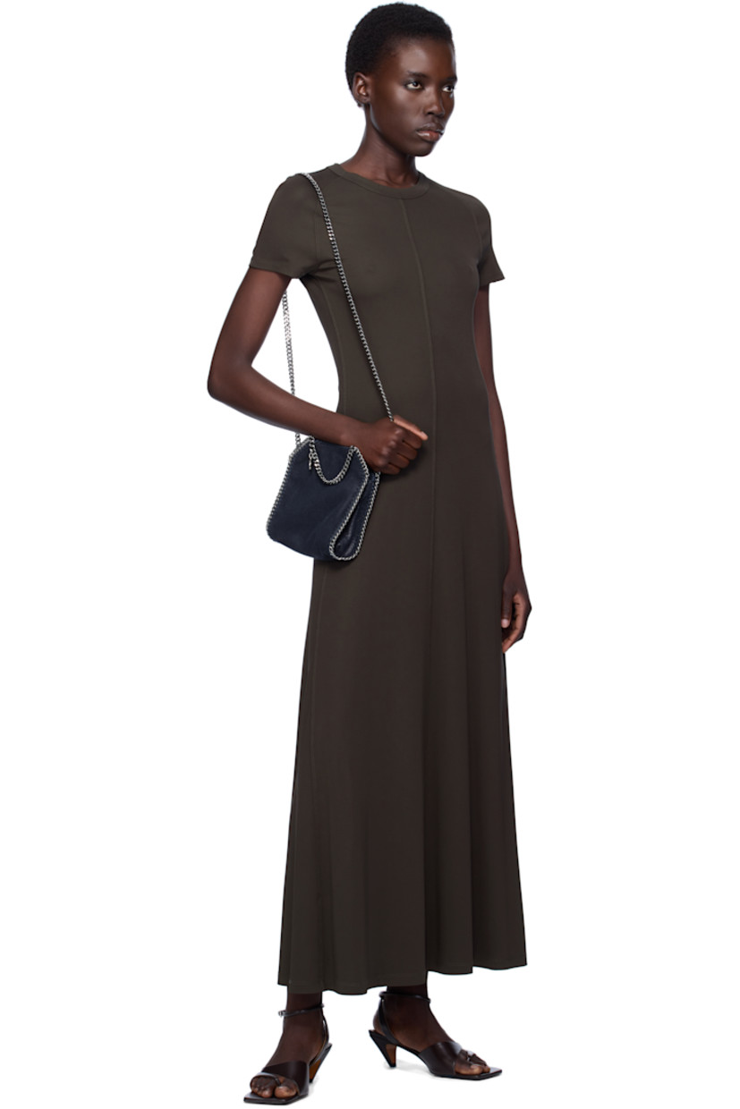 Grained faux-leather shoulder bag in navy. 

· GOTS-certified organic cotton whipstitching
· Curb chain trim throughout
· Fixed carry handles
· Logo charm at handle
· Fixed crossbody strap
· Magnetic press-stud closure
· Patch pocket at interior
· Logo-woven twill lining
· H7.5" x W6.5" x D3"

Made from cruelty-free, non-animal materials.

Supplier color: Midnight