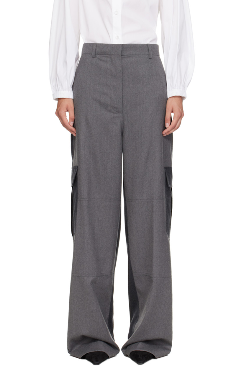 Brushed RWS-certified wool flannel cargo pants.

· Paneled construction 
· Straight-leg
· Belt loops
· Two-pocket styling
· Zip fly 
· Cargo pocket at outseams

Made from cruelty-free materials.

Supplier color: Ash gray