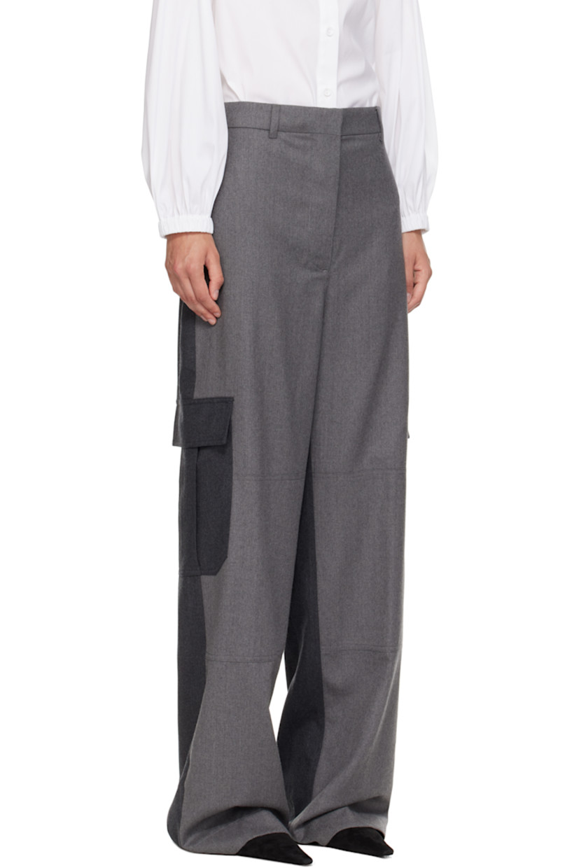 Brushed RWS-certified wool flannel cargo pants.

· Paneled construction 
· Straight-leg
· Belt loops
· Two-pocket styling
· Zip fly 
· Cargo pocket at outseams

Made from cruelty-free materials.

Supplier color: Ash gray