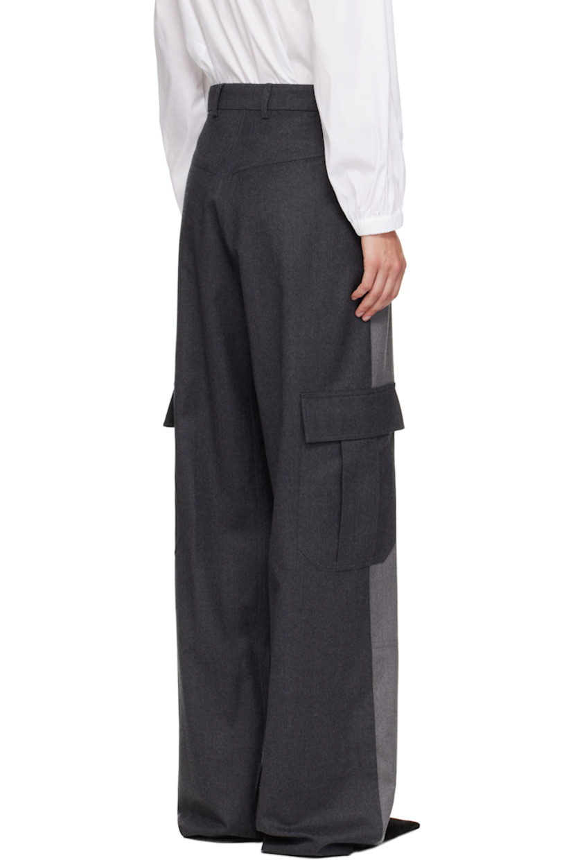 Brushed RWS-certified wool flannel cargo pants.

· Paneled construction 
· Straight-leg
· Belt loops
· Two-pocket styling
· Zip fly 
· Cargo pocket at outseams

Made from cruelty-free materials.

Supplier color: Ash gray