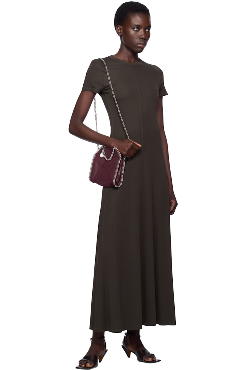 Buffed faux-leather heeled sandals in brown.

· Open square toe
· Thong-style strap at vamp
· Pin-buckle ankle strap
· Logo patch at padded footbed
· Covered kitten heel with rubber injection
· Faux-leather sole
· Heel: H2"

Made from cruelty-free, non-animal materials.

Supplier color: Chocolate brown