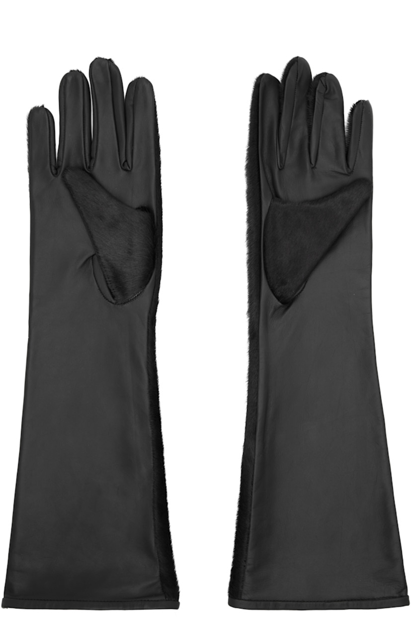 LWG-certified calf-hair and buffed nappa calfskin gloves.

Supplier color: Black