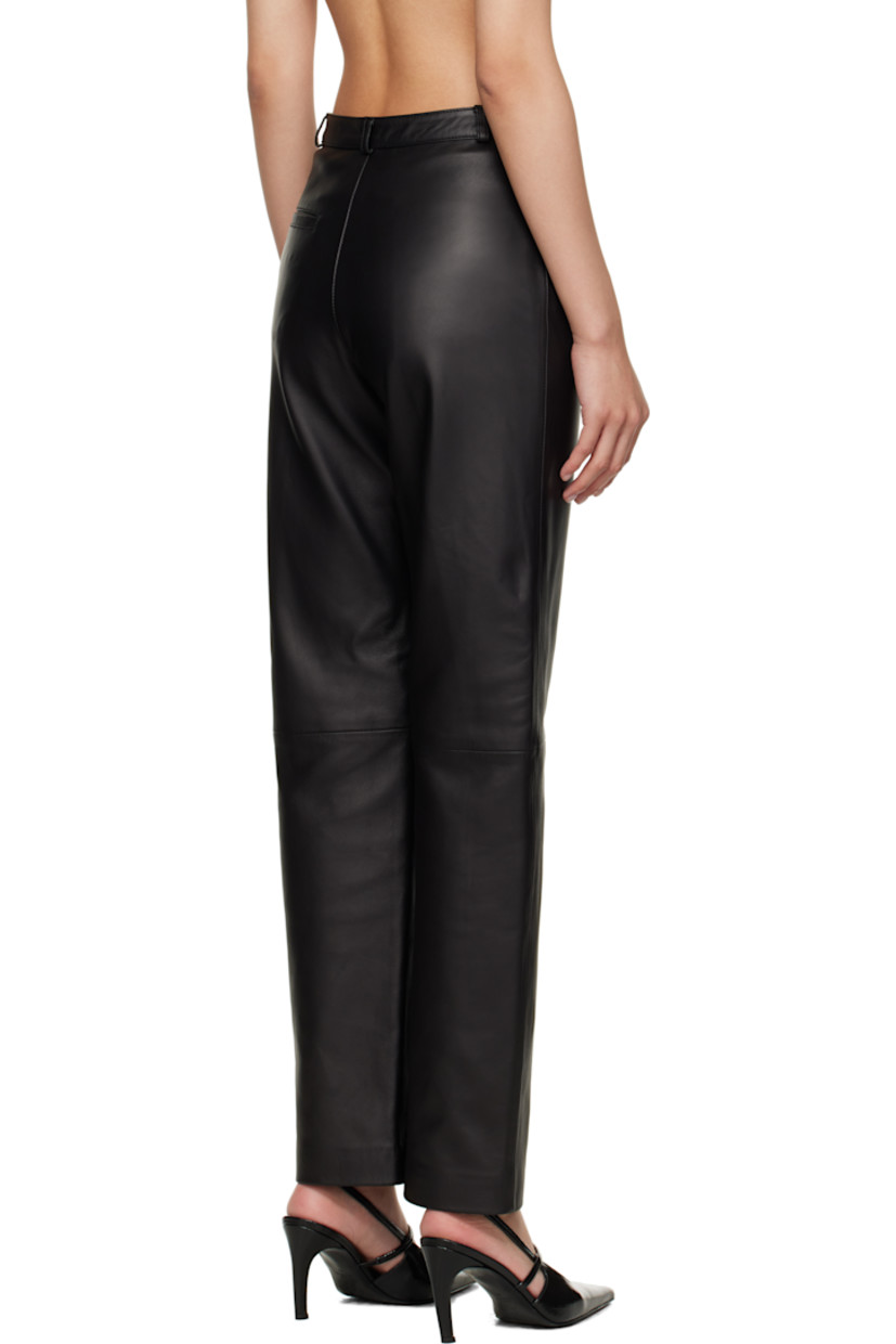 Buffed lambskin pants.

· LWG-certified
· Straight-leg
· Mid-rise
· Belt loops
· Three-pocket styling
· Zip fly
· Partial viscose twill lining

Supplier color: Black