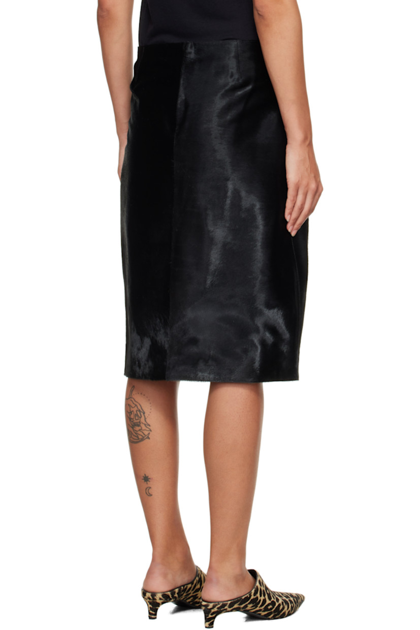 Calf-hair midi skirt.

· Mid-rise
· Offset vent at front
· Concealed zip closure at back
· Full satin lining

Supplier color: Black