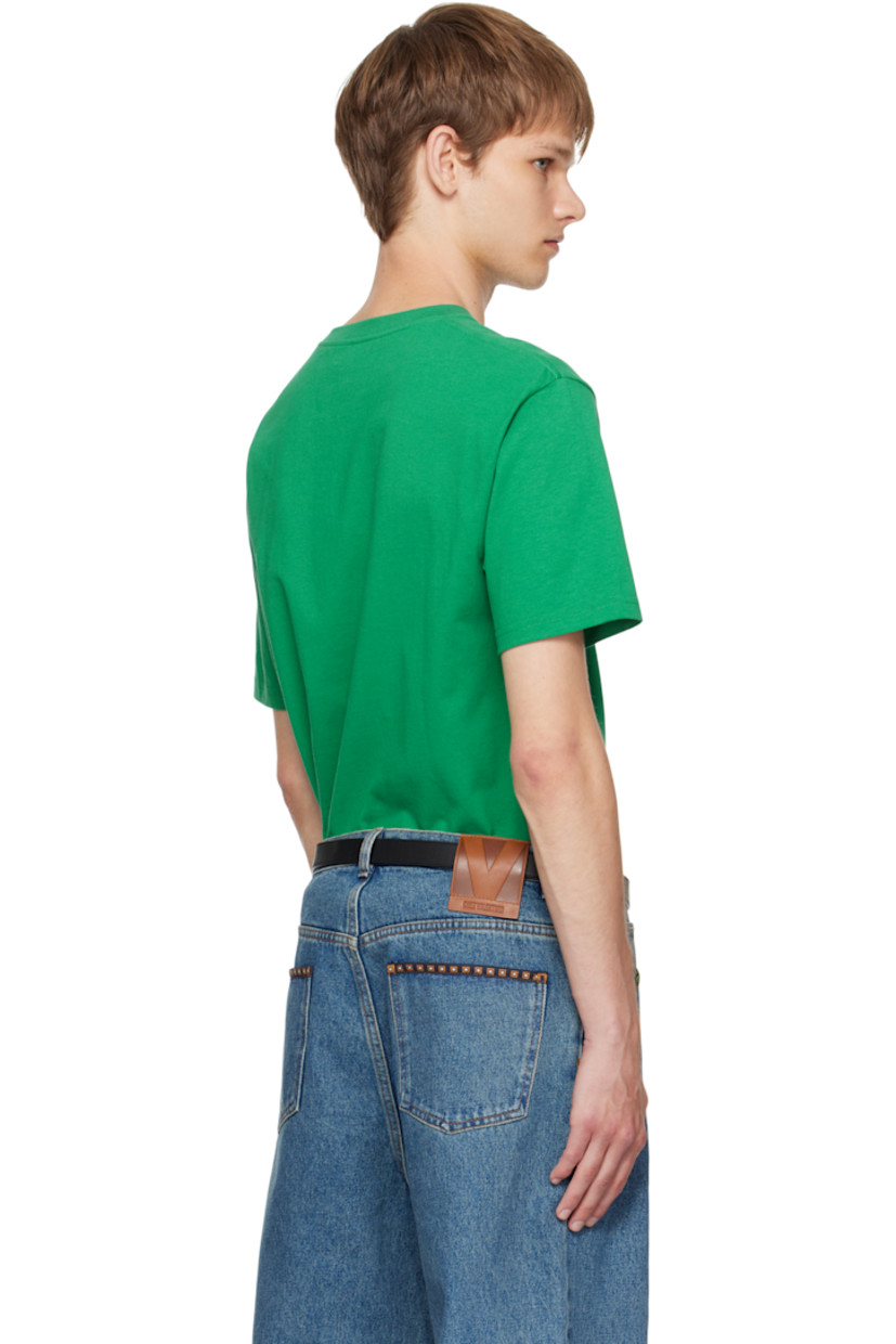 Cotton jersey T-shirt. 

· Rib-knit crewneck
· Logo printed at front 

Supplier color: Green