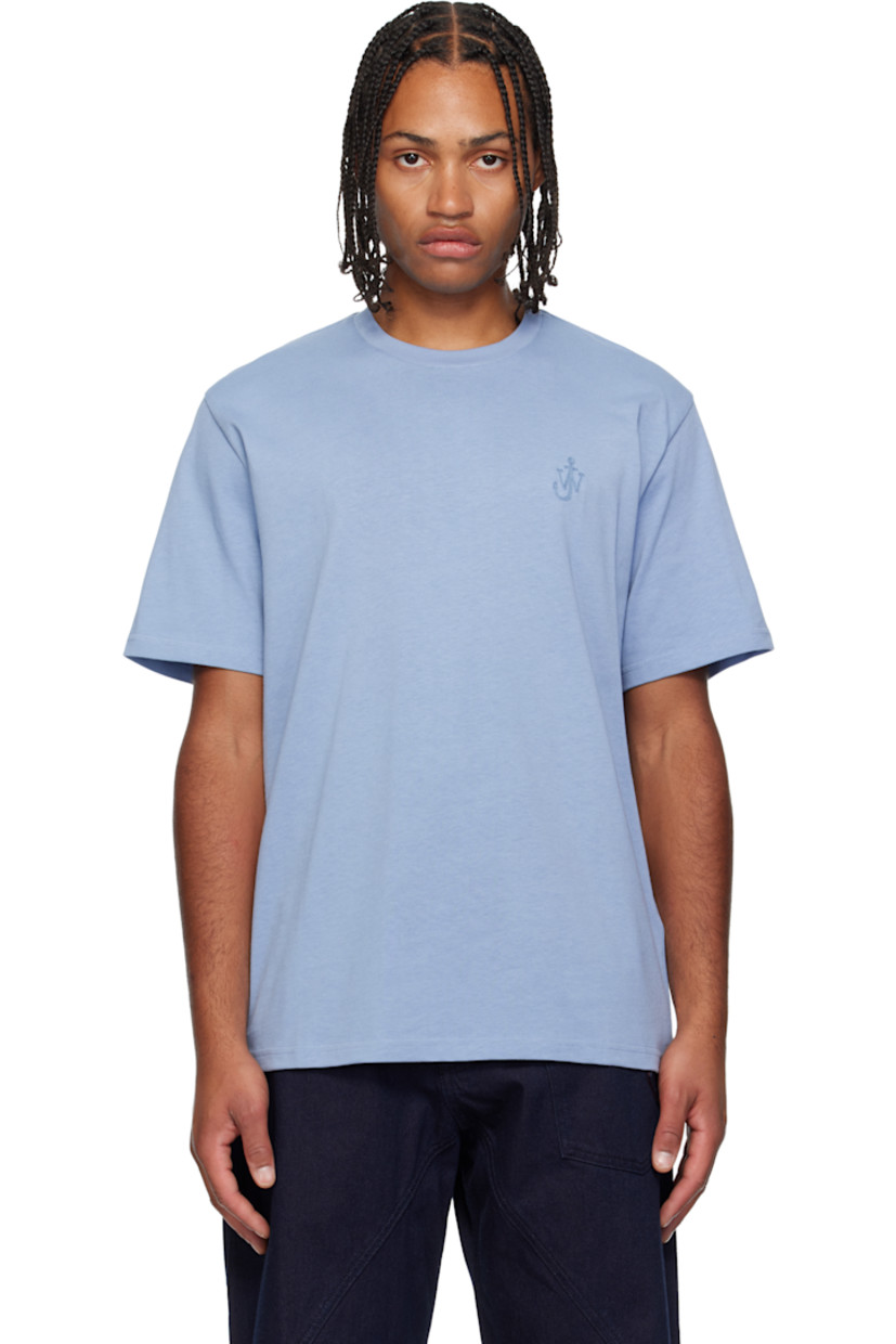 Cotton jersey T-shirt.

· Rib-knit crewneck
· Logo embroidered at chest

Supplier color: Steel blue