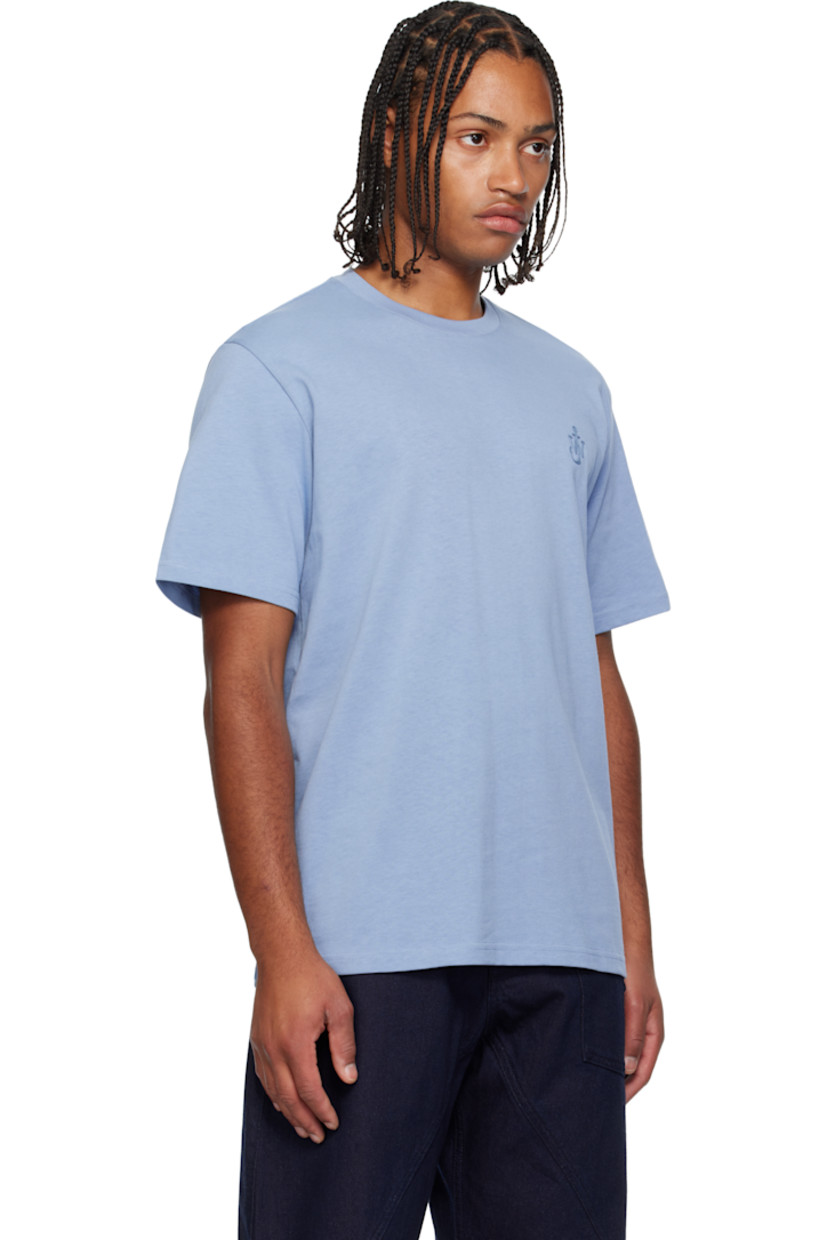 Cotton jersey T-shirt.

· Rib-knit crewneck
· Logo embroidered at chest

Supplier color: Steel blue